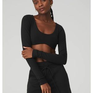 Alo Ribbed Defined long Sleeve Bra